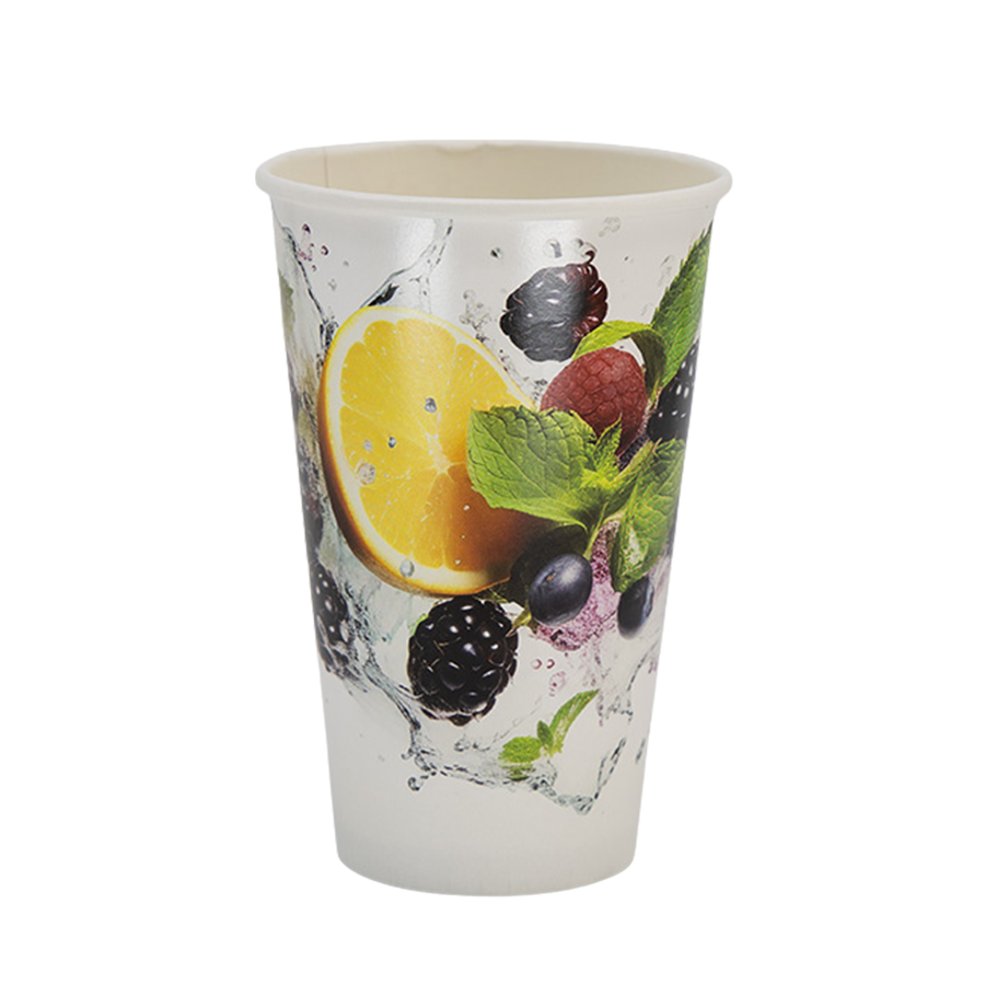 KUBEK PAP. NADRUK 400 ML (7137) FRESH MIX DO ZIMNEGO SUP MULTI